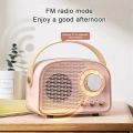 Mini Retro Bluetooth Portable Speaker With Radio , Outdoor Wireless Stereo, MP3 Player for iPhone Android Support TF Card USB. 