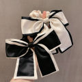 Large Bow Ribbon Hair Rope Rings Woman French Hair Scrunchies Ponytail Holder Elastic Hair Ties Hairbands Elegant Headwear. 
