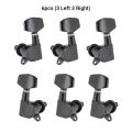6pcs Sealed Guitar String Pegs Locking Tuners - black.