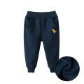 2023 Spring Pure Cotton Children Cartoon Fleece Thickening Trousers Kids Boys Girls Winter Sport Long Pants.
