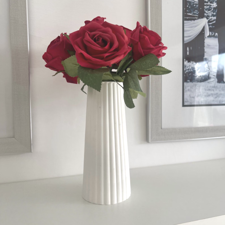 BDYD%207%20inch%20Strip%20Boho%20Case%20Concrete%20gypsum%20Vase%20-%20Image%202