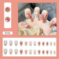 Menggh 24pcs With Glue Fake nails cute pattern False nails With Design press on nails Artificial nails Full Cover water proof nail art. 