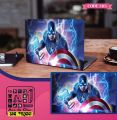 Captain America Design Laptop Sticker.
