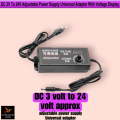 DC 3V To 24V (Approx) Adjustable Power Supply Universal Adapter With Voltage Display - Easy to Use And Maintain - Refine and Excellent. 
