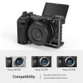 SmallRig DSLR A6400 Camera Cage with Silicone Handle Handgrip Cold Shoe ,Case Rig Set for Sony A6100 / A6300/ A6400 -3164.