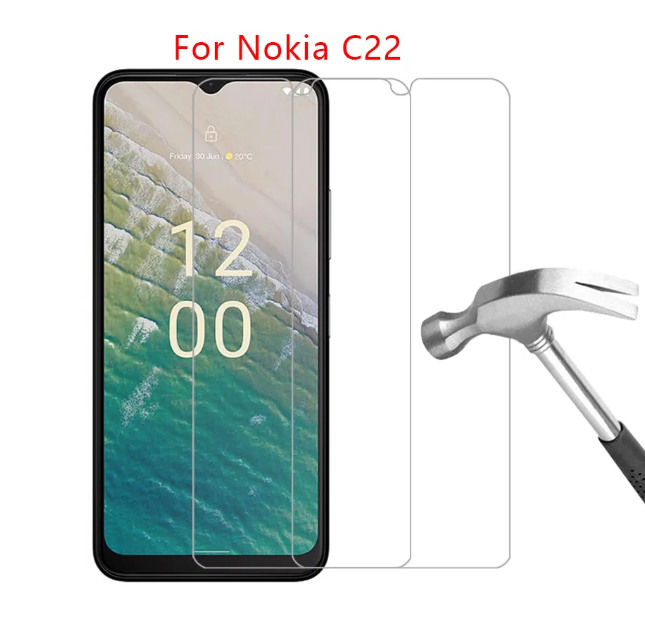 Nokia C22 Tempered Glass Screen Protector 0.3mm -Transparent