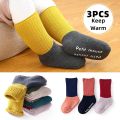 5Pcs/lot Kids Sock Cotton Children's Keep Warm Stripe High Tube Socks For Boys Girl New Born Floor Kid Sock Autumn Winter Socks. 