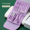 16 PCS Stainless Steel Portable Nail Clipper Set Professional Pedicure Kit Beauty Manicure Set. 