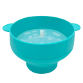Popcorn Microwave Silicone Foldable Kitchen Easy Tools DIY Popcorn Bucket Bowl Maker with Lid,Dark Blue Easy Install. 