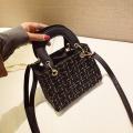 Women's New Korean-Style Simple Woolen Square Sling Bag Shoulder Bag.