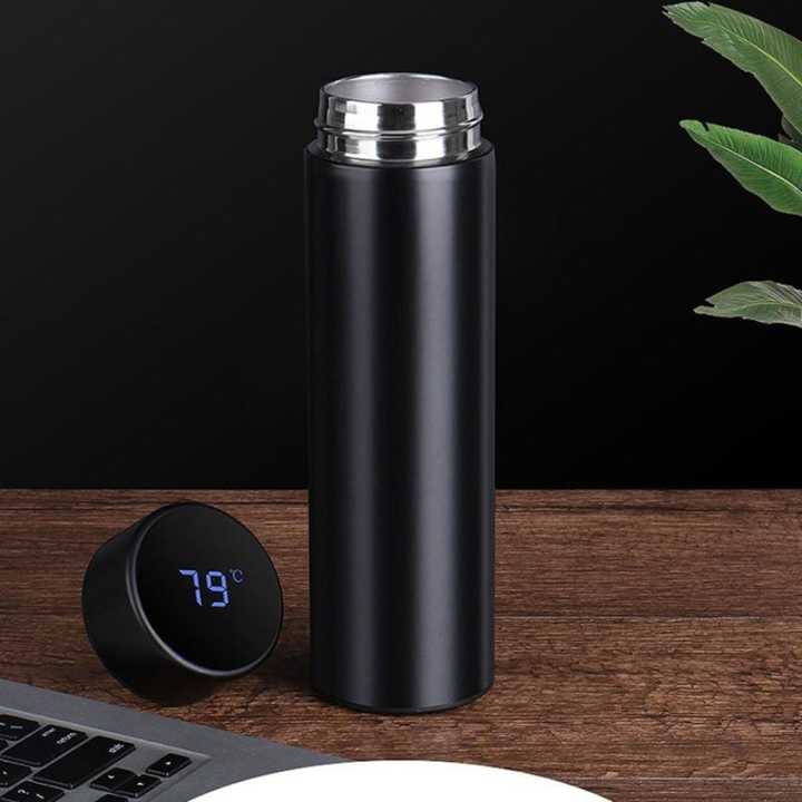 Stainless Steel Vacuum Flask 500 ml Smart Insulated Bottle with Temperature  Display Hot Water, Coffee, Tea, Sport, Travel Bottles