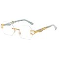 Hexagon Rimless Sunglasses Square Women Retro Men Sun Glasses Brand Designer Eyewear UV400 Shades Oculos Female Gafas. 