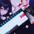 Yuki Aim Keycaps Set PBT Five-Sided Sublimation Anime Keyboard Caps Custom Cherry Profile Keycaps for Mechanical Keyboard Gift. 