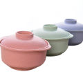 GC Wheat Straw Household Bowl Anti-scalding Anti-overflow Bowl With Lid Tableware For Food Soup Salad Noodles. 