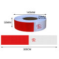 SL 1 Roll Car  Reflective  Stickers, Red And White Strips Traffic Vehicle Safety Body Luminous Night Warning Marking Film, For Truck Tricycle. 