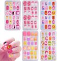 24Pcs/120pcs Set Cartoon Style Kids Nails Detachable Press On Nails Full Cover Press Stick On Nails Children Decoratio. 