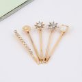 Gold Metal Women Vintage Fashion Girls Pentagram Hair Hairpins Hairgrips. 