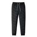 Men's Padded Trousers Cotton Trousers Casual Warm Solid Full Length Leggings Pants Thickened Pocket Drawstring Pants Trousers. 