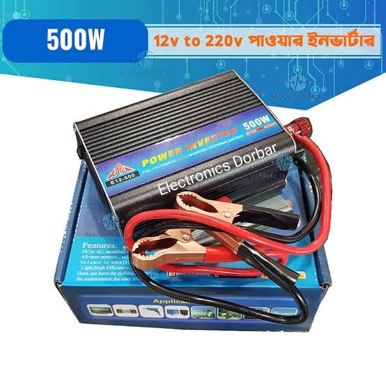 Power Inverter 500W DC 12v to AC 220v Portable Car Power Inverter 500W ...