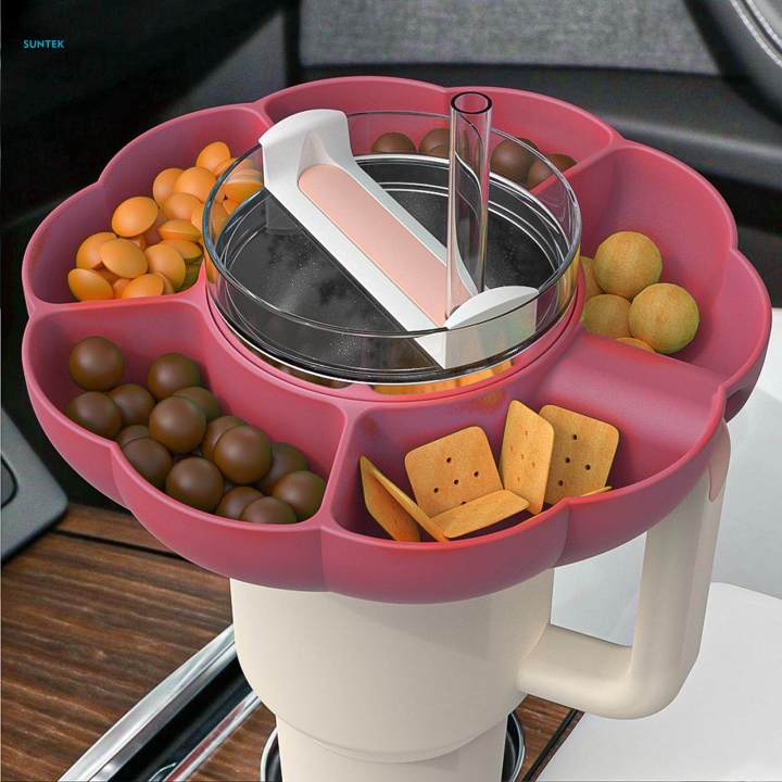 Snack Bowl for Tumbler Silicone Tumbler Snack Tray for Traveling Camping Car for 40oz