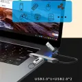 【Lejia】Usb C Hub 5-in-1 Type C Docking Station Usb To Usb3.0 Adapter Notebook Laptop Computer. 