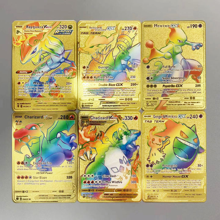 Newest Pokemon metal Cards English Golden 10000 Arceus Rainbow Vmax  Koraidon Miraidon Vstar Pokemon Game Collection Alloy Card | Daraz.com.bd