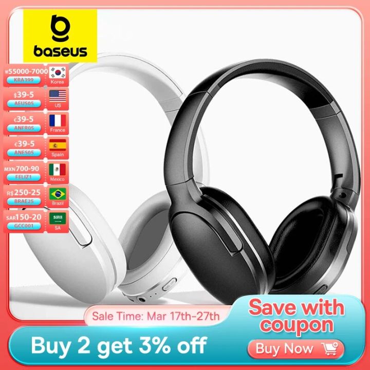 Baseus D02 Pro Wireless Headphones Bluetooth Earphone 5.3 Foldable Headset Sport Over the Ear Headphone Gaming Bluetooth Earbuds