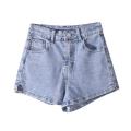 Jean Shorts Women Summer High Waisted Solid Hot Short Jeans Ladies Korean Elastic High Waist Denim Shorts Women. 