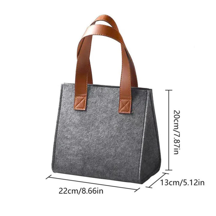 Storage%20Bag%20Mall%20Shopping%20Bag%20Hanging%20Bag%20Gray%20Handbag%20Souvenir%20Bag%20Ladies%20Shoulder%20Bag%20Felt%20Tote%20Bag%20-%20Image%207