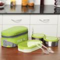Milton Executive Lunch Box Soft Insulated Tiffin Box (2 SS Container,1 Microwave Safe Container). 