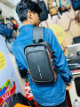 LazzoS -Men's Anti-theft Crossbody Multi-functional Sling Bag - AA121 Fashion Travel Crossbody Bag Messenger Bag USB Fashion BagPack For Bikers. 
