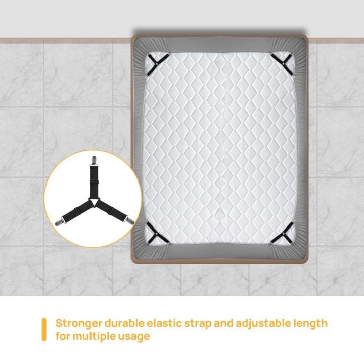 Sheet%20Fastener%20Bed%20Sheet%20Holder%20Strap%20Adjustable%20Elastic%20Fasteners%20with%20Iron%20Clips,Bedsheet%20Holder%20for%20Fitted%20Sheets,Easy%20Install%20-%20Image%204