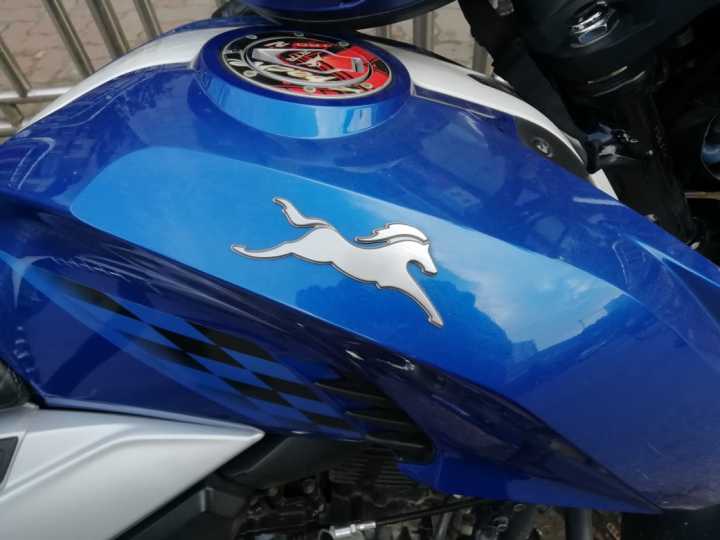 2pcs Apache Horse Bike Logo Model Emblem 3D Chrome Sticker(Silver) for TVS Apache (Both Side of Petrol Tank)