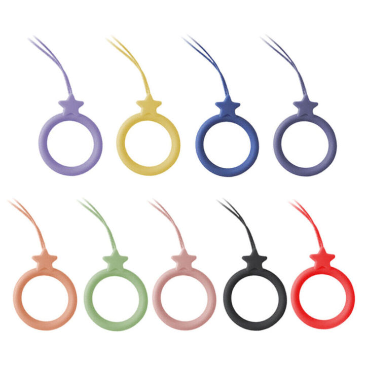 New Silicone Circle Finger Ring Buckle Lanyard Simple Short Case Mobile Phone mobile Siliconering