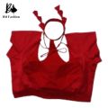 New Red Princess Cut Backless Blouse For Women. 