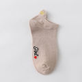Spring-Summer New Type Women's Cartoon Bee Boat Socks Cotton Socks Women's Embroidery Cartoon Socks.