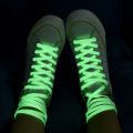 1 Pair white Luminous Shoelaces Flat Sneakers Canvas Shoe Laces Glow In The Dark Night Color Fluorescent Shoelace 120cm. 