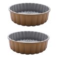 2X Charlotte Cake Pan, One Size, Gold Thanksgiving Christmas Family Cake Mold. 