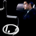 Universal Soft 3.5mm Air Tube In Ear Monaural Elastic Flexible Phone Earphone Anti Radiation Spy Earpiece with Mic.