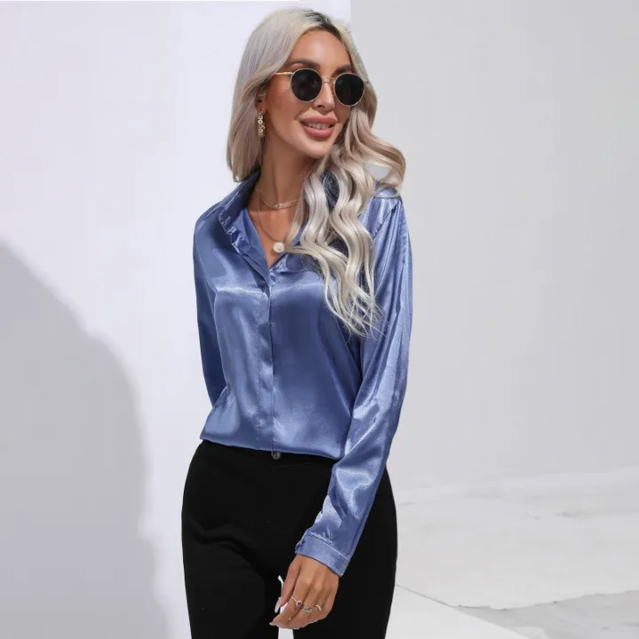 Satin%20Silk%20Button%20Down%20Shirts%20for%20Women%20Dress%20Shirts%20Long%20Sleeve%20Blouses%20Female%20Shirts%20-%20Image%203