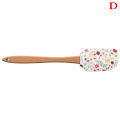 Non-stick Silicone Cookware with Wooden Handle Brush Baking Kitchen Spatula Tool Demoo.