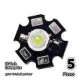 5Pcs 20mm Black PCB Plate Ultra Bright White 3 Watt 3.7V LED SMD Chip. WHITE Color 3W SMD Chip. 3V to 3.7V Metal Plate Heat Sink Aluminum Base 20mm PCB DIY LED Light Bulbs. 5mm on 20mm Heatsink Board SMD. Torch Light LED SMD. 3W High Power White SMD.. 