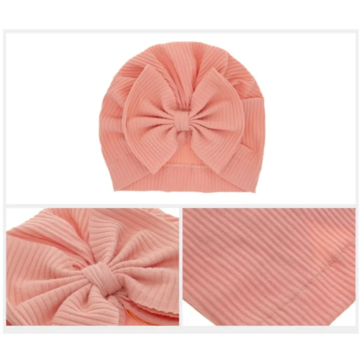 Accessories%20Baby%20Girl%20Cotton%20Turban%20Big%20Bow%20Hat%20Toddler%20Kids%20Head%20Wrap%20Newborn%20Beanie%20Solid%20Color%20Infant%20Bonnet%20Cap%200-2T%20-%20Image%206