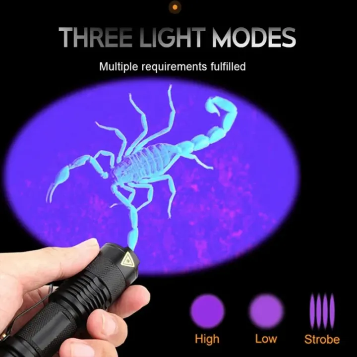 LED%20UV%20Flashlight%20365/395nm%20Portable%20Mini%20Ultraviolet%20Torch%20Waterproof%20Zoomable%20Violet%20Light%20Pet%20Urine%20Scorpion%20Detector%20UV%20Lamp%20-%20Image%203