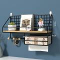 Wall Shelf Punch-Free Bedside College Student Dormitory Fantastic Wall-Mounted Storage Bookshelf Flat Partition. 