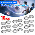 10Pcs Dia 25mm BiConvex Clear Lens Convex Glass Lens For Google Cardboard Box 3D VR Glasses Magnifying Lens Focal Length 45mm. 