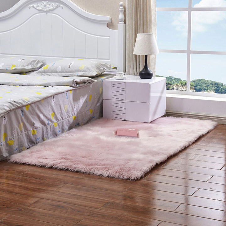 Favorite 2.3"x5.9" Home Large Faux Fur Carpet Sheepskin Rug Fluffy Mat Room Sofa Bed Hairy Shaggy Floor Mat