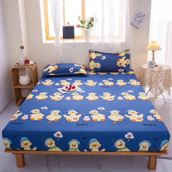 Cross-Border%20Brushed%20Printing%20Fitted%20Sheet%20Three-Piece%20Simmons%20Mattress%20Cover%20Dust%20Cover%20Bed%20Sheet%20Fixed%20Non-Slip%20Cover%20-%20Image%202