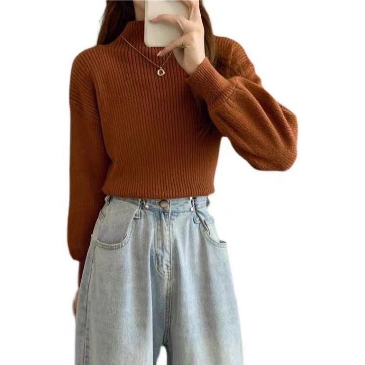 Women's%20Turtleneck%20Sweater%20Autumn%20and%20Winter%20New%20Korean%20Style%20Puff%20Sleeve%20Loose%20Inner%20Wear%20Bottoming%20Sweater%20-%20Image%208