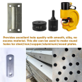 Hydraulic Hole Punch for CH70 CH-70 Machine, 6.5mm Hydraulic Punching Round Die Tool 1pc, Black.